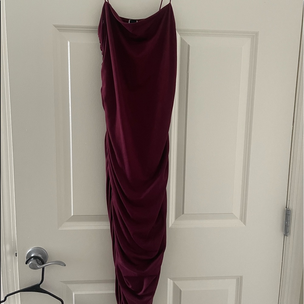 Red Ruched Dress